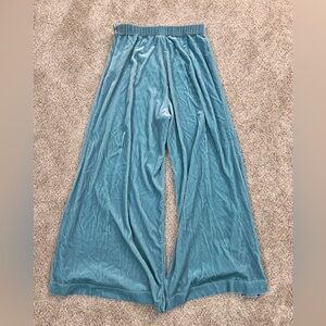 Rachel Comey Velvet Viscose Silk Turquoise Trouser
